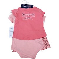 3 Pack Body Bodysuit o Bebecrece con buzo Reebok para niña Rosado